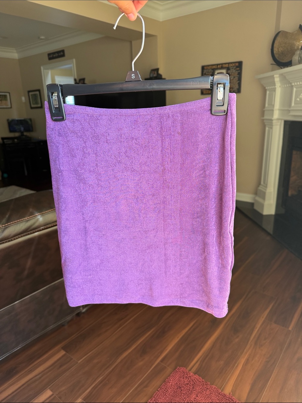 Princess Polly Purple Terry Pencil Skirt
